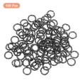 thumbnail image 3 of Uxcell Open Jump Rings 100Pack 8mm O-ring Connectors for Jewelry Making, Black, 3 of 5