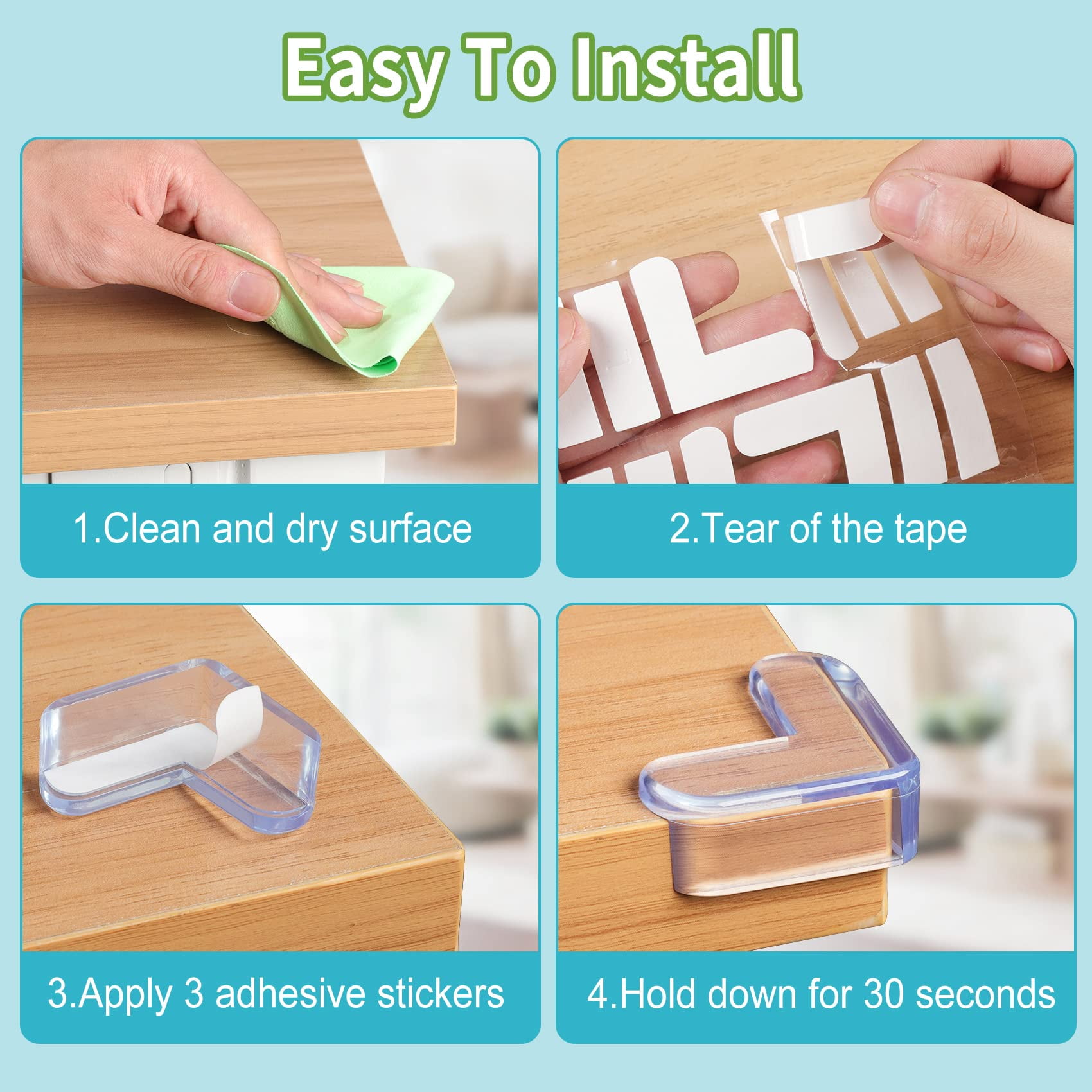Baby Proofing Corner Protector Baby: 12 Pack Table Corner Protectors for Baby Furniture Guards| Baby Proof Corner Protectors to Cover Sharp Furniture