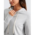thumbnail image 4 of CRZ YOGA Women’s Cloud Jersey Pullover Hoodie Long Sleeve Lightweight Workout Top with Thumb Holes, 4 of 5