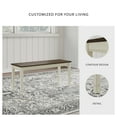 thumbnail image 4 of Signature Design by Ashley Casual Whitesburg Dining Bench  Brown/Cottage White, 4 of 6