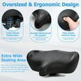 thumbnail image 4 of Oversized Bike Seat for Men & Women Comfort, Extra Wide Bicycle Seat Cushion, Comfortable Wing Padded, Large Replacement Saddle for Peloton, Stationary Exercise Bike, Ebike, Cruiser, City Bike, 4 of 7