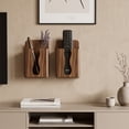 thumbnail image 7 of No-Drill Wood Grain Wall-Mounted Phone Charging Stand and Remote Control Storage Organizer, 7 of 7