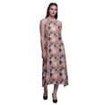 thumbnail image 1 of Bimba Robe Décontractée Florale Longue Dos Nu à Col Licou pour Femmes, Robe de Plage Imprimée - Petit, 1 of 6