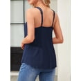 thumbnail image 5 of Charmo Women's Summer Spaghetti Tank Top Blouse Basic Tops Scoop Neck Undershirts Built-in Bra, 5 of 6