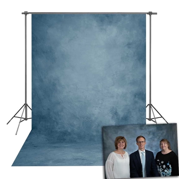 5x7FT Abstract Blue Portrait Backdrop Graduation Backdrop Solid Color Photography Background Party Decor Studio Props