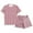 Pink, variant on Kiijoy Big Boys Pajamas Polka Dots Short Sleeve T-Shirt Shorts Sleepwear Clothes Set