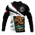 thumbnail image 3 of Sudadera con capucha para hombre y mujer, con estampado 3D de la bandera nacional de México, informal, de gran tamaño, popular, a la moda, para otoño, 3 of 5