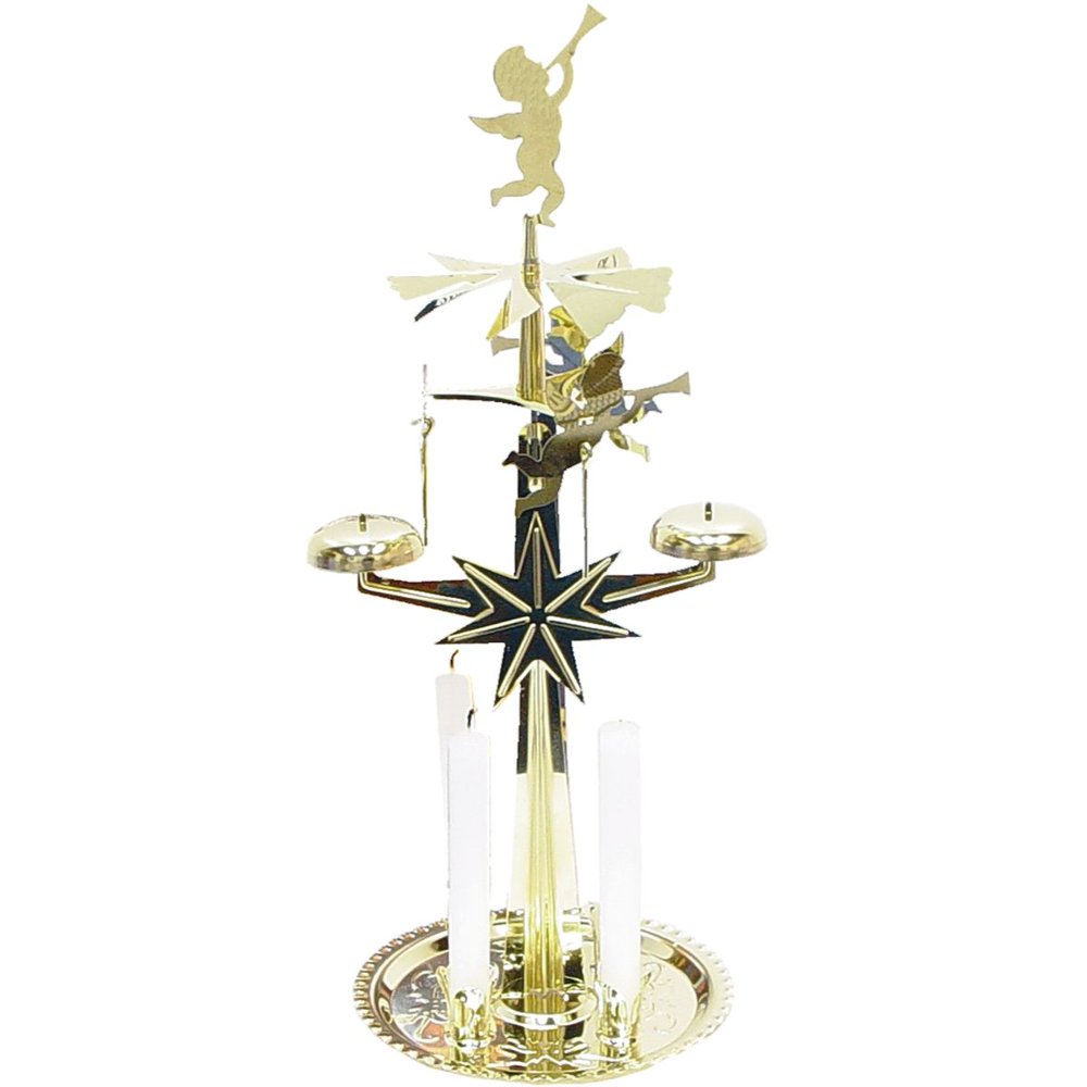 12.5" Swedish Design Brass Angel Chime with Candles