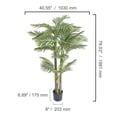thumbnail image 2 of VEVOR 6.5 ft Artificial Gold Cane Palm Tree Green Faux Lifelike Fake Plant Decor, 2 of 9