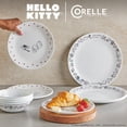 thumbnail image 3 of Corelle Vitrelle Hello Kitty 12-PC Dinnerware Set Service for 3 Triple Layered Glass Anti-Chip Durable Lightweight Plate and Bowl Set, 3 of 5