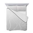 thumbnail image 7 of Grey Geometric Twin Size Down Alternative Comforter,Lightweight Comforter Quilt Bedding Set with Pillow Shams Modern White Stripe Abstract Distortion Art Bed Comforter Duvet Insert 68"x86", 7 of 7