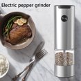 thumbnail image 2 of Pequeño Molinillo Portátil One Touch Coffee Grinder Sal Y Pimienta 1/2 PCS Operada Transparente Ajustable para Acampar BBQ, 2 of 9