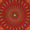 thumbnail image 3 of Bless International Indian hippie Bohemian Psychedelic Golden Blue Peacock Mandala Wall hanging Bedding Tapestry(Golden Red, Medium(54x60Inches)(137x152cms)), 3 of 4