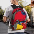 thumbnail image 5 of Yield Dinosaur Super Hero Cartoon Print Backpack for Women Men, Lightweight Casual Travel Daypack, Classic Basic College Backpack, Middle School Bag, 5 of 5