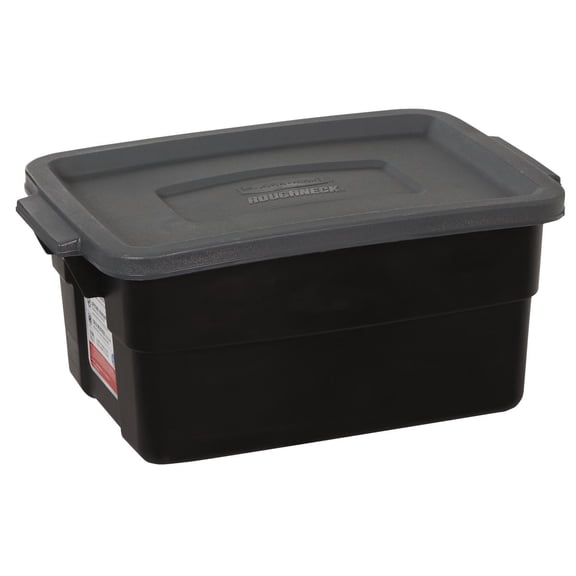 Rubbermaid RMRT030003 Roughneck Storage Box, Dark Indigo Metallic