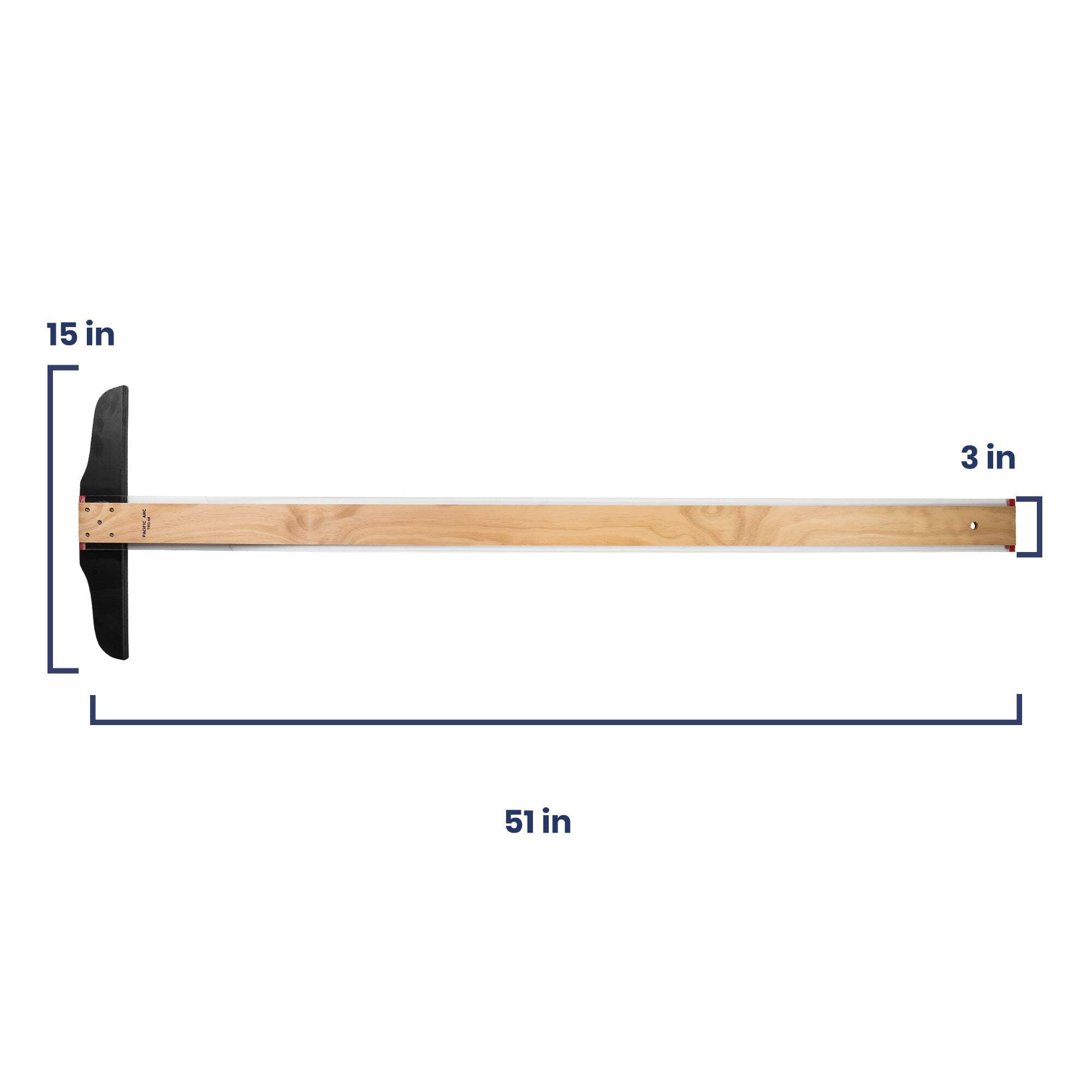 Pacific Arc, 18 Inch T Square, Traditional Maple Blade with Acrylic Edge