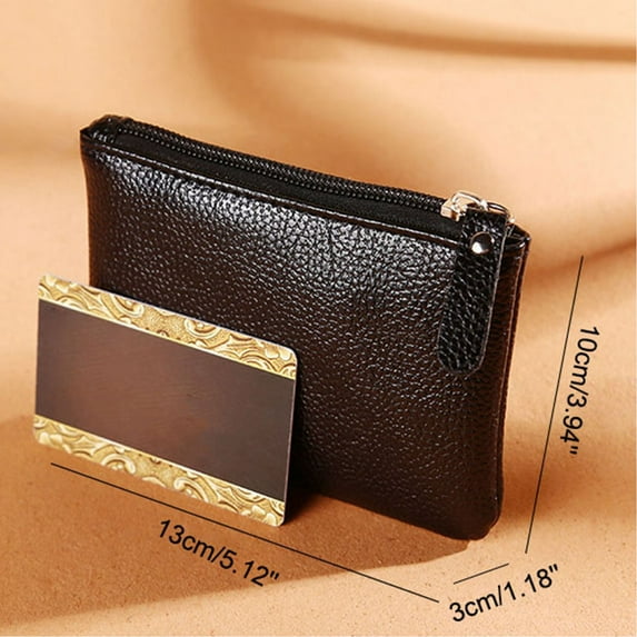 Women's Slim Zipper Purse Compact Soft Grain Wallet For Secure Daily And Easy Commute