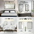 thumbnail image 6 of 6-Light Bathroom Light Fixtures, Vanity Bathroom Lights with Frosted White Glass Shades, Modern Matte Black Bathroom Wall Lamp for Mirror, 6 of 6