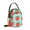 thumbnail image 7 of FORMRS Crossbody Bag for Women Quilted Travel Shoulder Cell Phone Purse with Chain Strap Handbag, Red Strawberry, 7 of 7