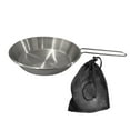 thumbnail image 2 of Camping Fry Pan de cocción al aire libre Manija plegable Manija multipropósito con bolsa de almacenamiento de malla sartén no, 2 of 8
