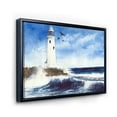 thumbnail image 3 of Designart 'Seagulls With Lighthouse On The Rocky Island' Nautical & Coastal Framed Canvas Wall Art Print, 3 of 5