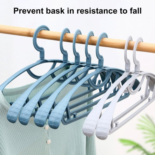 Perchas Warkul de plástico grueso antideslizantes para camisas, pantalones y ropa, 5 unidades, anchos, para el hogar