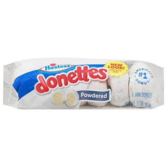2 Pack - Hostess Donettes Donuts Mini Powdered 6 Count 3 oz Package May Vary