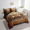thumbnail image 3 of Castle Fairy Western Cowboy 7pcs Bedding Comforter Set,Animal Horse Queen Bedding Sets Super Cozy,Lodge Cabin Queen Sheet Sets,Luxury Boys Bedroom Decor,Reversible, 3 of 8