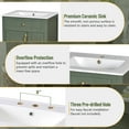 thumbnail image 4 of viswild 24" Bathroom Vanity with Ceramic Sink, Soft Close Door & Drawers, Double Storage Racks, Green, Traditional Style, Free-Standing, 4 of 18