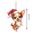 thumbnail image 3 of Dog Ornaments for Christmas Tree, Acrylic 2D Flat Hanging Decorations for Festival and Holiday,Dog Lover Gift 2025, 3.15 inches, 3 of 7