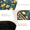 thumbnail image 5 of FORMRS Makeup Bag Travel Cosmetic Organizer for Women Fold Flat Zipper Pouch with Handle, Blue Floral Lemons, 5 of 8