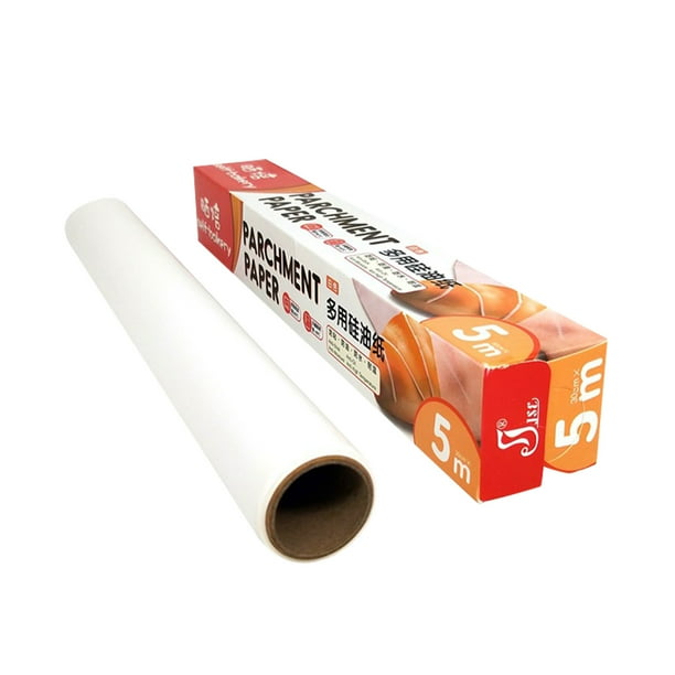 Xihbxyly Papel Absorbente de Alimentos, Pulpa de Madera Natural, Revestimiento Antiadherente E Impermeable, Ideal para Hornear y Cocinar, Fácil de Limpiar, Recalentar y Guardar Sobras, Rollo de 30 Cm