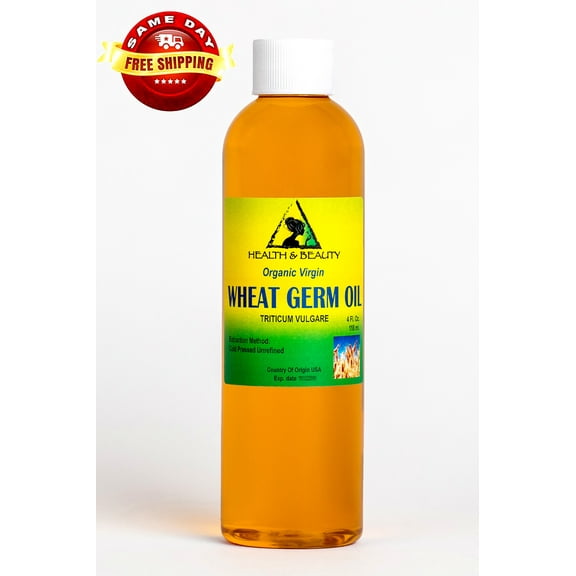 WHEAT GERM OIL UNREFINED ORGANIC CARRIER COLD PRESSED VIRGIN RAW PURE 4 OZ