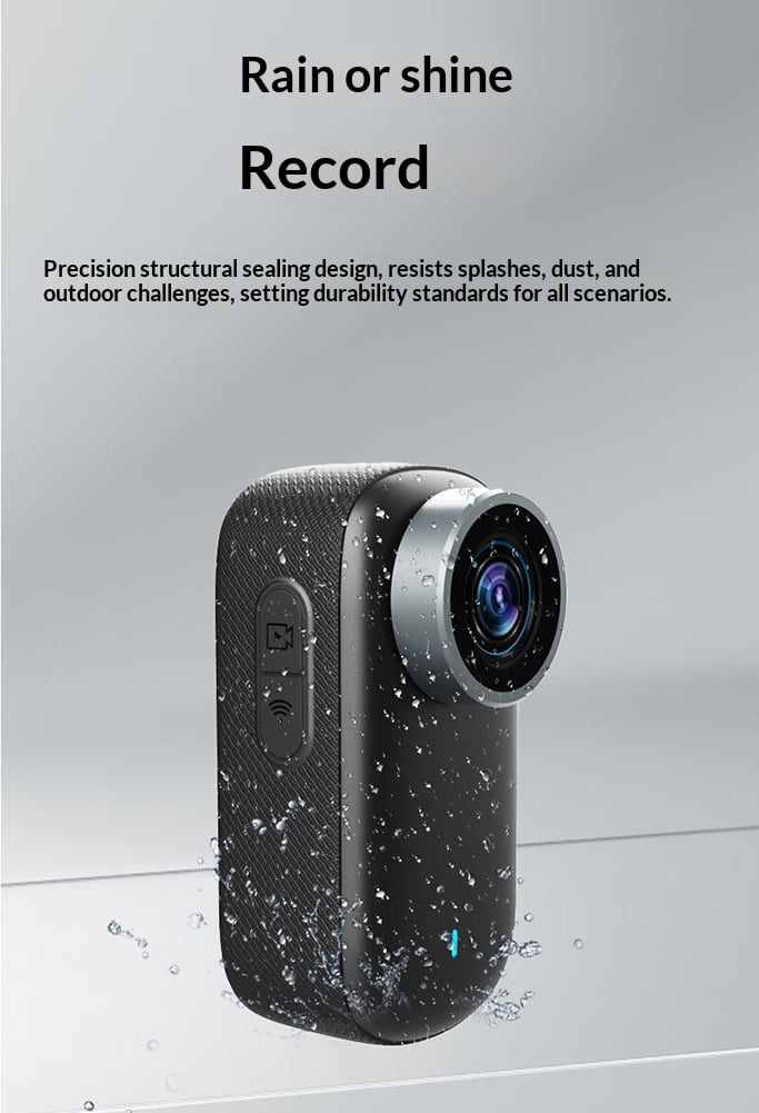 4k HD Mini Thumb Action Camera, Ultra Wide Angle Waterproof Wearable, Small Pro Capture Camera, with Night Vision, Audio & Video Recording, Used for Recording Skiing, Cycling and Hiking