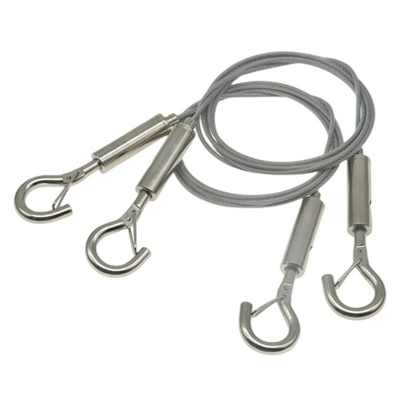 2pcs Adjustable Picture Hanging Wire Stainless Steel Heavy Duty Wire Rope for Mirror Hanging Hardware Holds Up to 66lbs