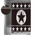 thumbnail image 3 of Shower Curtain, Western Traditional Country Star Waterproof Shower Curtain Set with Hooks for Bathroom Showers,Stalls and Bathtubs,72x72In Texas Ethnic Stars on Black, 3 of 8