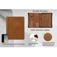 thumbnail image 5 of [free Name Customization] Leather Business Portfolio Case, Handmade Genuine Organizer Folder Tablet Folio, Durable Vintage Padfolio With Sleeves For D, 5 of 5