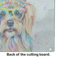 thumbnail image 3 of Yorkshire Terrier Hippie Dawg Glass Cutting Board Large 12 in x 15 in, 3 of 5