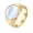 Gold, variant on Men's Women's Stainless Steel High Polished Minimalist Shell Ring Gold Size 9