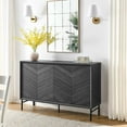 thumbnail image 2 of Console Entry Table Sideboard Cabinet, Black, Wood, Living Kitchen Cafe Bistro Hospitality Restaurant, Modern Contemporary HB34713, 2 of 12