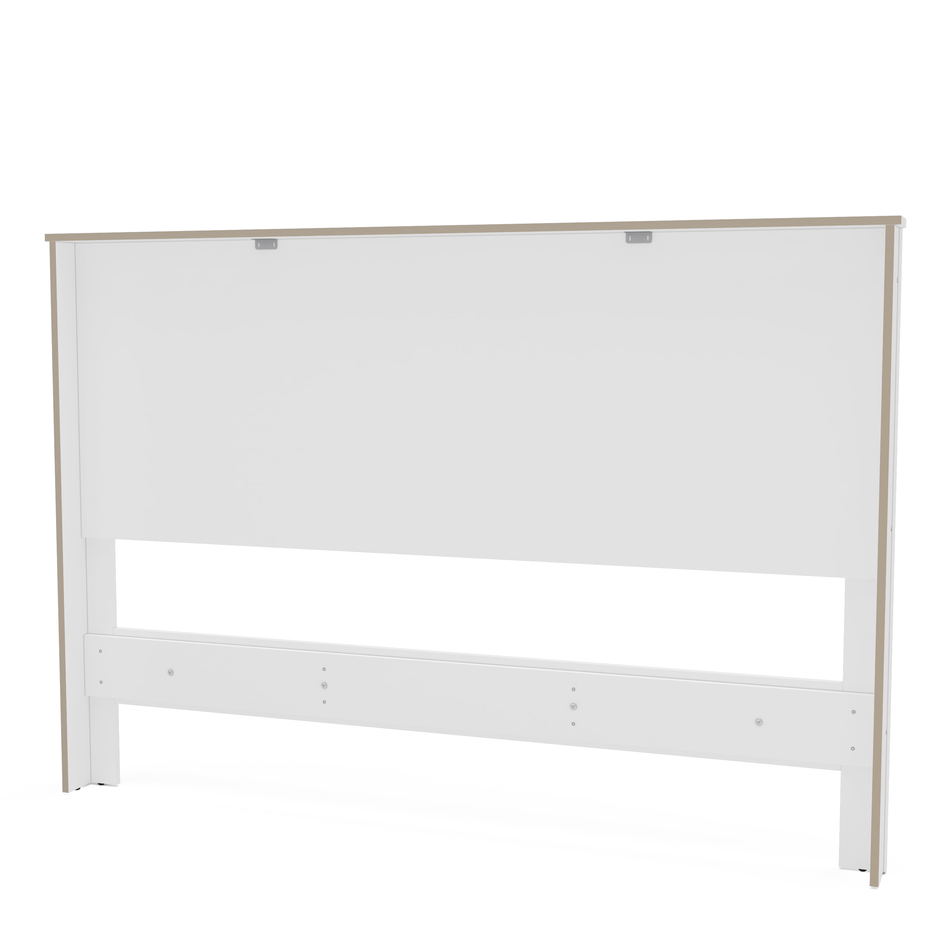 Polifurniture Juliette Queen Size Wood Panel Headboard, White