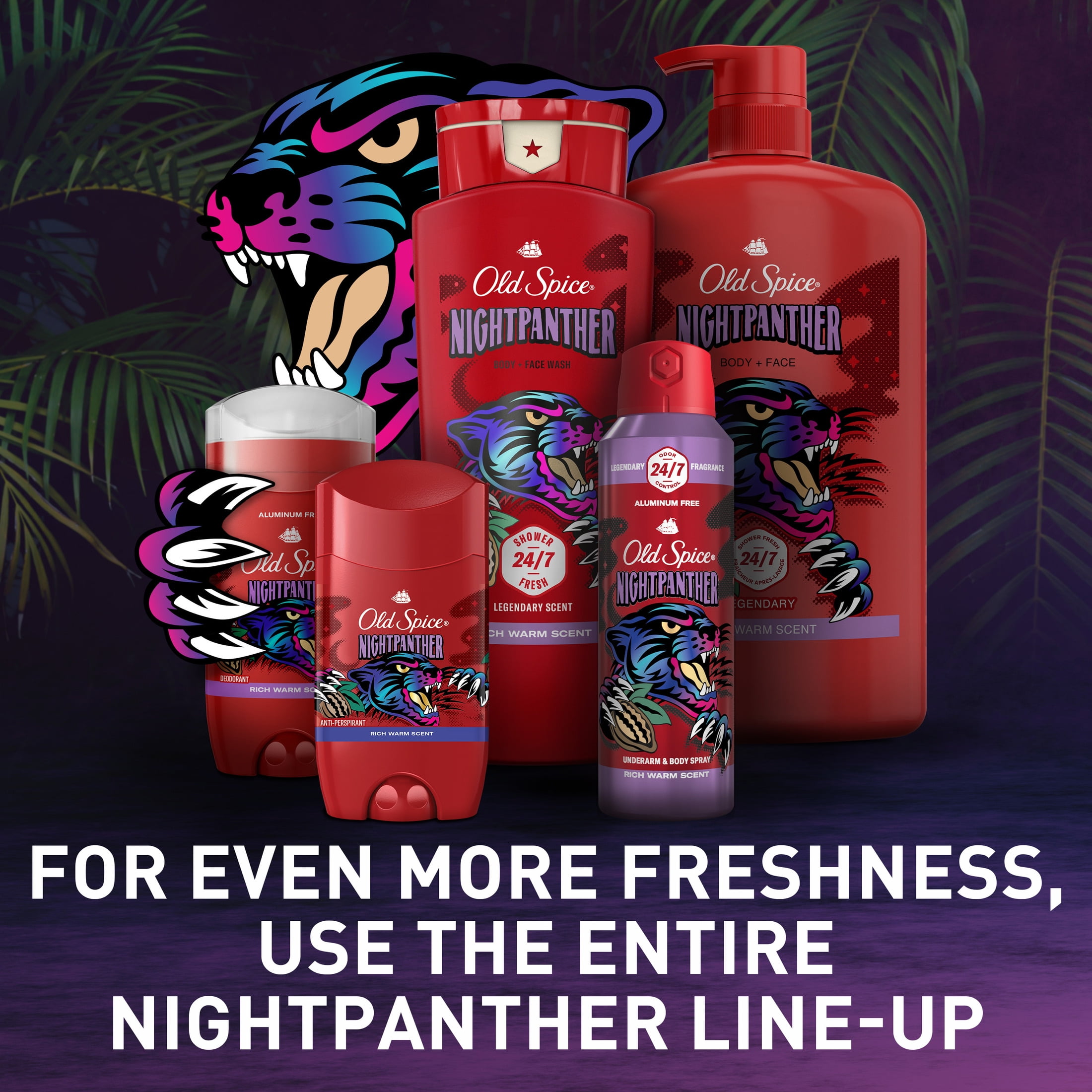 Old Spice NightPanther Body Spray for Men, 5.1 oz