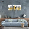 thumbnail image 4 of Yellow Abstract Canvas Wall Art Yellow Gray Aesthetic City Building Wall Painting Newly-designed Abstract Wall Art for Living Room Bedroom Bathroom 3 Piece Modern Aesthetic Wall Decor, 4 of 6