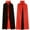 Red, variant on QHFBli Mens Trench Coat 2023 Halloween Witch Cape Robe for Adults and Children Double Layer Black Red M