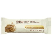 thinkThin High Protein Bar, Creamy Peanut Butter, 20g Protein, 10 Ct