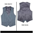 thumbnail image 4 of HISDERN Men's Suit Vest Business Formal Dress Waistcoat Vest with 3 Pockets for Suit or Tuxedo Dark Grey, 4 of 7