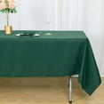 thumbnail image 2 of Efavormart 60x102" Seamless Premium Hunter Emerald Green 200 GSM Linens Polyester Rectangle Tablecloth Commercial Grade For Wedding Banquet Restaurant, 2 of 11