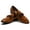 BROWN-01, variant on JITAI Men's Leather Shoes Pattern Printing Men Dress Loafer Shoes Brown Size 12