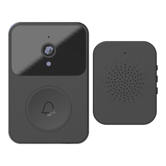 Visual Smart Doorbell, 300K Camera, 3-6 Months Use, 2-Year Standby for Home Security（Black）