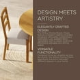 thumbnail image 7 of Open Box Maven Lane Willow Rustic Dining Chair, Natural with Taupe Linen Fabric, Set of 2, 7 of 7